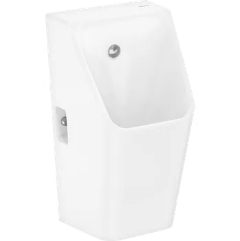 Hansgrohe EluPura Original Q - Pisoár 600/300 se zadním přívodem vody a spodním/zadním odtokem, bez okraje, HygieneEffect, bílá 62010450