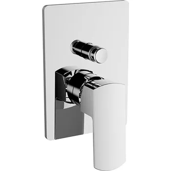 Vodovodní baterie Teorema Edge - Vanová baterie pod omítku, komplet, chrom 8E010