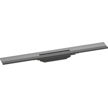 Hansgrohe RainDrain Flex Vrchní sada sprchového žlabu 700, zkracovatelný, pro instalaci ke stěně, kartáčovaný černý chrom 56050340