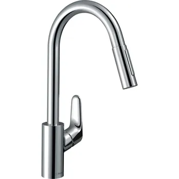 Vodovodní baterie Hansgrohe Focus M41 kuchyňská páková baterie 240, EcoSmart, vytahovatelná sprška, 2jet, chrom 31833000