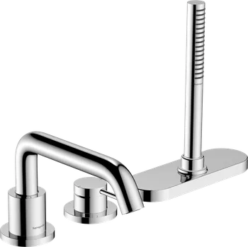 Vodovodní baterie Hansgrohe Tecturis S tříotvorová baterie na okraj vany s jednotkou sBox, chrom 73447000