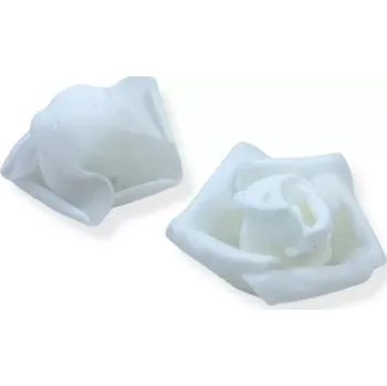 umělá květina Růže pěnová bílá - 20 ks