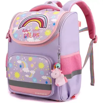 Školní batoh Dětský školní batoh Follow Dream Fialový 13L - Model Bez přívěšku