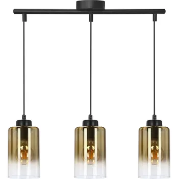 Závěsné svítidlo Aspra moderní černé skleněné 3bodové do obývacího pokoje a ložnice