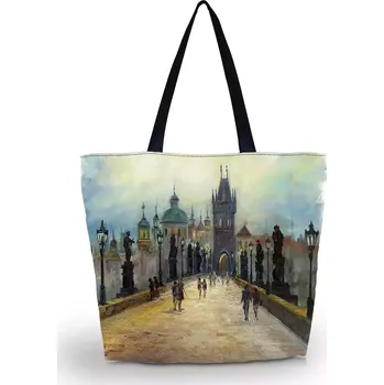 Plážová taška Huado nákupní a plážová taška - Karlův most