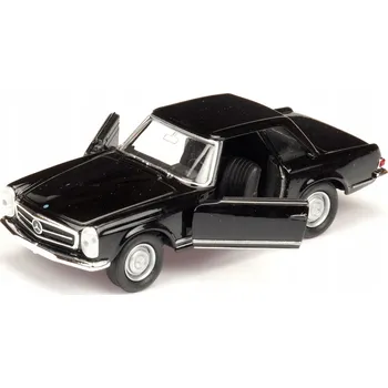 autíčko WELLY OLD TIMER 1963 MERCEDES 230SL PAGODA W113 ČERNÝ 1:34 KOVOVÝ NOVÝ