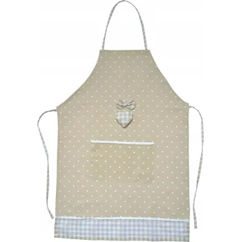 Kuchyňská zástěra Zástěra kuchyňská ecru srdce č. 7