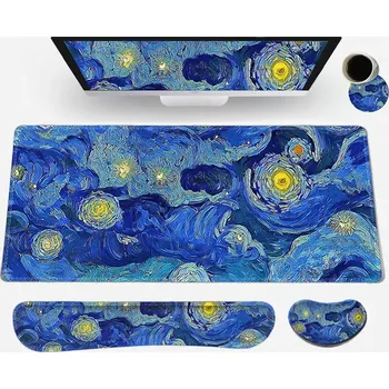 Podložka pod myš Huado XXL ergonomický set podložek k PC4v1 Abstraktní noční obloha