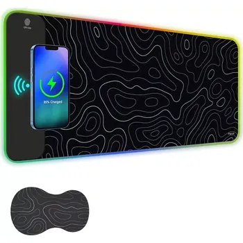 Podložka pod myš Huado RGB podložka pod myš s bezdrát nabíjením 15W Waves