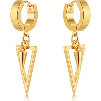 Náušnice Titan Jewerly Triangl 13mm Zlaté