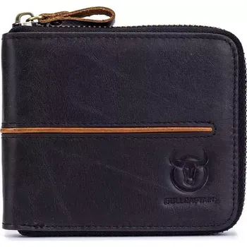 Peněženka Bullcaptain elegantní kožená peněženka Tyron Černá