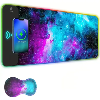 Podložka pod myš Huado RGB podložka pod myš s bezdrát nabíjením 15W Cosmos