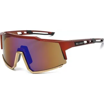 Sluneční brýle Xloop SHIELD WRAP Cyklistické sportovní sluneční brýle Fialové - Barva Červená