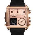SKMEI 1391 duální hodinky 3 times Rose gold Černé
