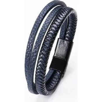 Náramek Pánský Kombinovaný náramek Neris 21,5cm Modrý