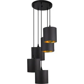 Závěsné svítidlo Long černý talíř 5 světel moderní do obýváku nastavitelná CANDELLUX