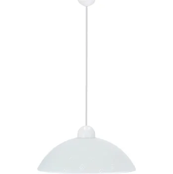 Závěsné svítidlo Fanusa bílá skleněná klasická, nastavitelná do obýváku a jídelny