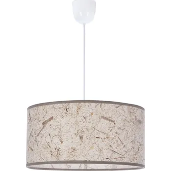 Závěsné svítidlo Papirus béžové moderní do obýváku a jídelny s textilním stínidlem