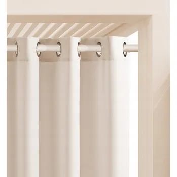 Obraz Zahradní závěs do altánku s očky 140x260 na terasu krémový