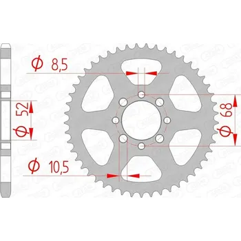 Nářadí na motocykly Ocelové standardní zadní kolo AFAM 14100 - 420 14100-38
