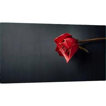 Kuchyňské prkénko SKLENĚNÁ DESKA NA KRAJENÍ 52x30 RŮŽE