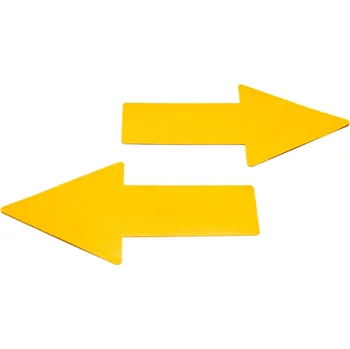 Samolepící etiketa Podlahové samolepicí značení Djois, PVC, šipka, 20x5cm, 10ks, žluté