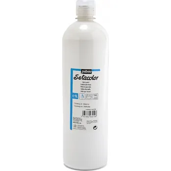 Speciální výtvarná barva Barva na textil Pébéo Setacolor Opaque - 10 Titanium White Objem: 1000 ml