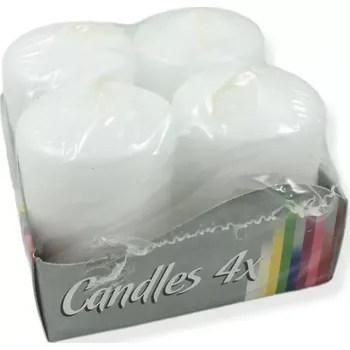 Adventní svíčky bílé - sada 4 ks