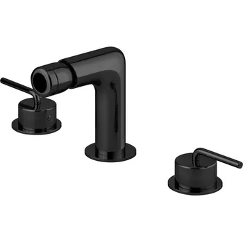 Vodovodní baterie Alpi Allen - Tříotvorová bidetová baterie bez odtokové soupravy, černá matná AL98621NE