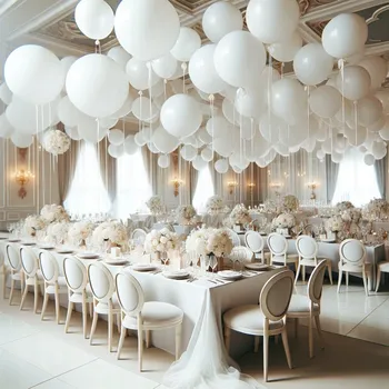 Balónek Latexové balónky 26 cm / 10" bílé - 100 kusů