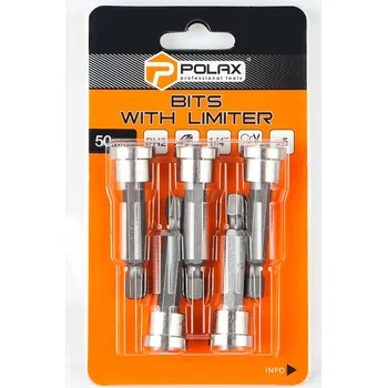 Bit Sada bitů s hloubkovým dorazem PH2*50, 6150CRV (5 ks) Polax