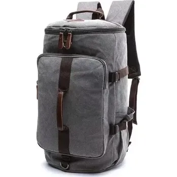 Canvasio Plátěná retro taška a batoh 2v1 Hombre Šedá 30 l