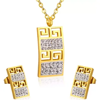 Souprava šperků Souprava šperků z chirurgické oceli Geometric Gold