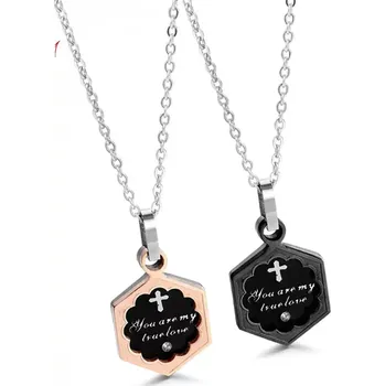 Přívěsek Ocelové přívěsky pro pár You are my True Love - Model BEZ ŘETÍZKŮ (pouze přívěsky)