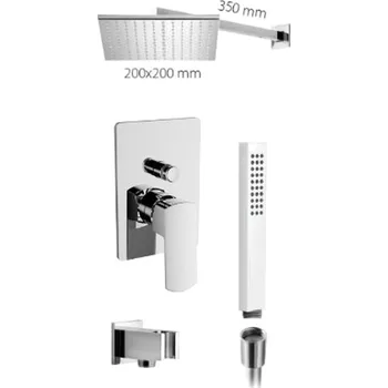 Vodovodní baterie Teorema set 4 - Sprchový systém pod omítku Edge, komplet