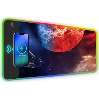 Podložka pod myš Huado RGB podložka pod myš s bezdrát nabíjením 15W Mars