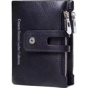 Contacts® malá kožená peněženka Karaman Černá