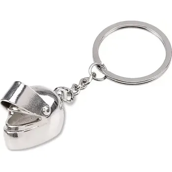 Přívěsek na klíče Moto Helma Stříbrná