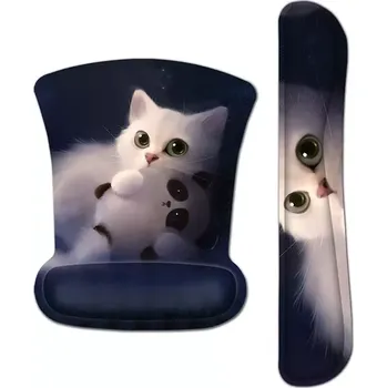 Podložka pod myš Huado Set podložka pod myš a zápěstí Kouzelné kotě