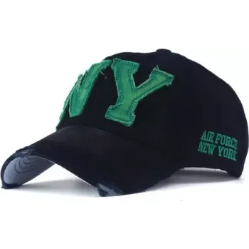 Kšiltovka ANG-E kšiltovka s nápisem NY - černo zelená