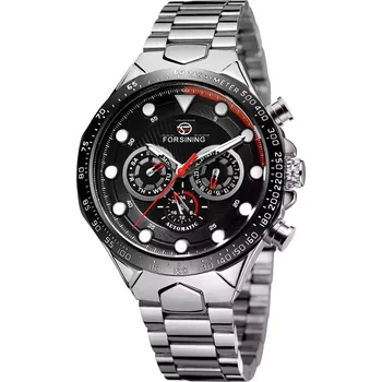 Hodinky FORSINING pánské automatické hodinky Manful M4T5 Stříbrné