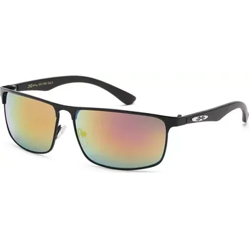 X-LOOP pánské ovální zrcadlové sluneční brýle Oranžové