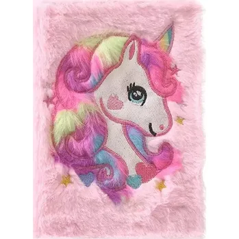 Diář Plyšový deník A5 Růžový jednorožec