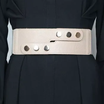 Opasek Dámský široký pružný strečový pásek Kaivo Béžový