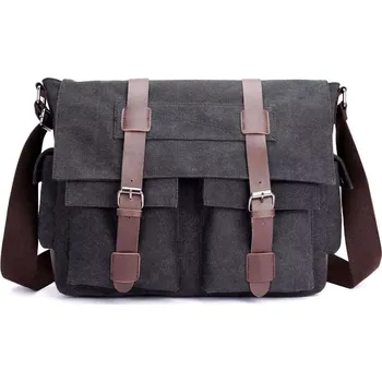 Canvasio pánská plátěná taška Travis 16L Černá