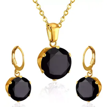 Souprava šperků Souprava šperků z chirurgické oceli Zlato černý