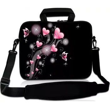 brašna na notebook Huado taška přes rameno 17.4" Růžová srdíčka