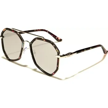 Sluneční brýle AVIATOR Dámské Ploché Sluneční brýle Stříbrné zrcadlovky