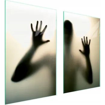 Obraz Skleněná ochranná deska na sporák 75x52 Obličej