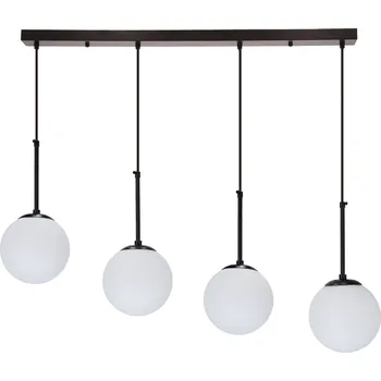 Závěsné svítidlo Pompei moderní skleněné bílé 4bodové do obýváku a jídelny